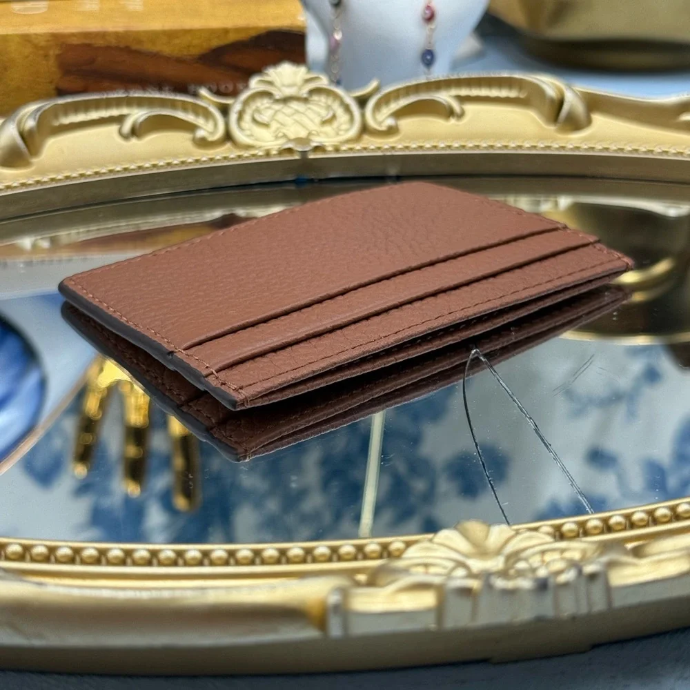 🆕 OROTON 🧿 NWOT Margot Card Sleeve, Whiskey Leather Cardholder